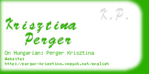 krisztina perger business card